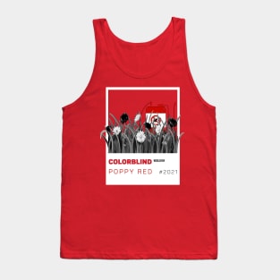 POPPY RED - white card  by COLORBLIND WorldView Tank Top